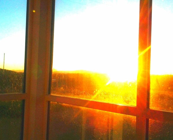 who needs clean windows when you have a sunrise like this